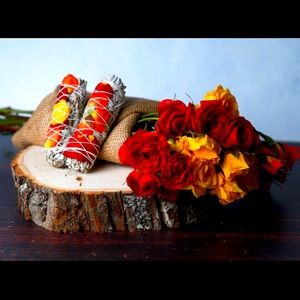 4" Long

California White Sage With Roses